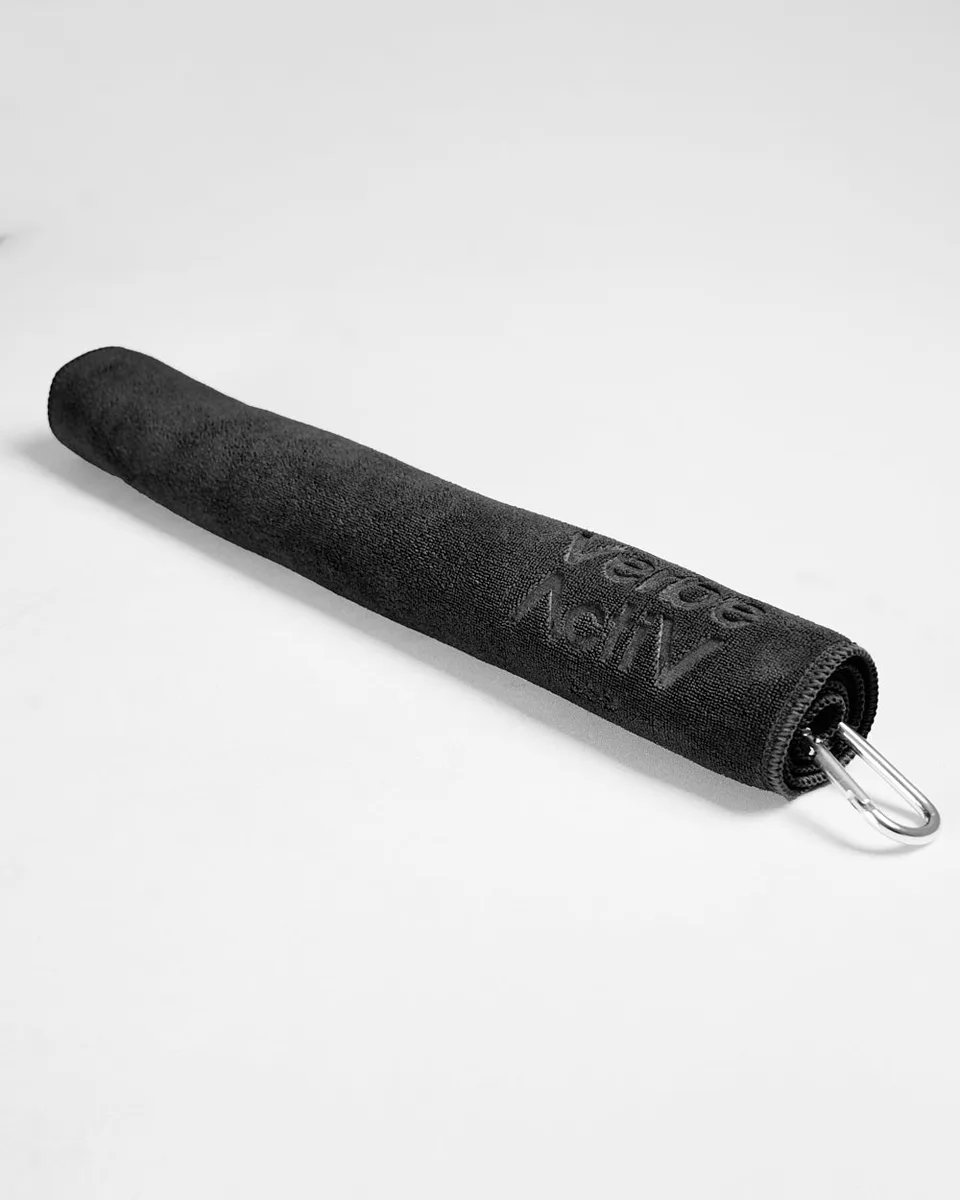 Verbe Golf Towel - Black (50cm H x 37cm L)