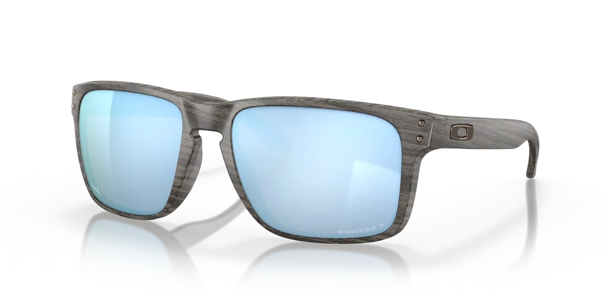 Oakley Sunglasses - Holbrook XL - with woodgrain frame and Prizm Deep Water Polarized lenses